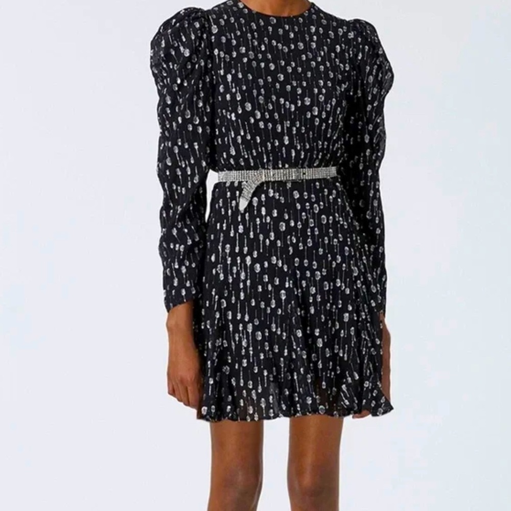NEVER WORN The Kooples Long Puff Sleeve Dress